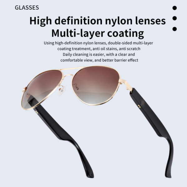 Smart Glasses,Polarized Sunglasses with Bluetooth Speaker,Athletic/Outdoor UV Protection and Voice Control,Unisex - Image 6
