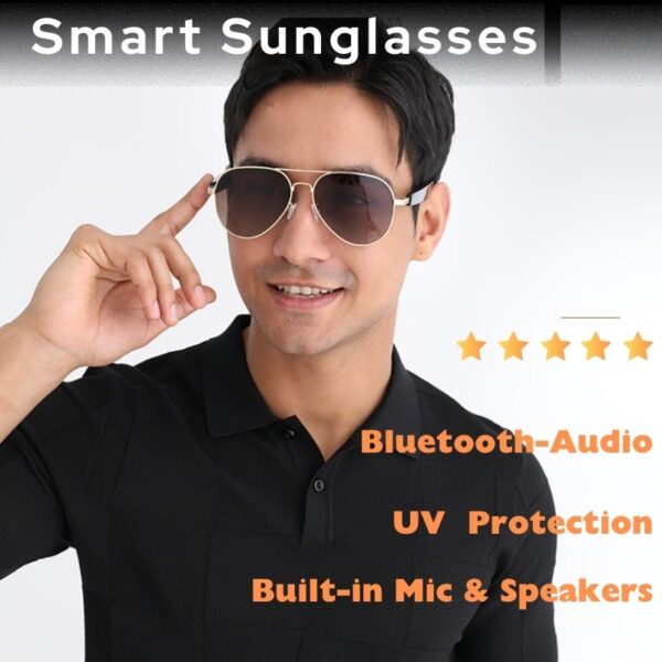 Smart Glasses,Polarized Sunglasses with Bluetooth Speaker,Athletic/Outdoor UV Protection and Voice Control,Unisex - Image 8