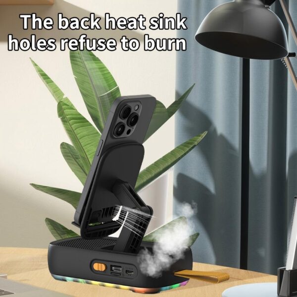 Cell Phone Stand with Wireless Bluetooth Speaker and Anti-Slip Base HD Surround Sound Perfect for Home and Outdoors with Bluetooth Speaker for Desk Compatible with iPhone/ipad/Samsung Galaxy - Image 10