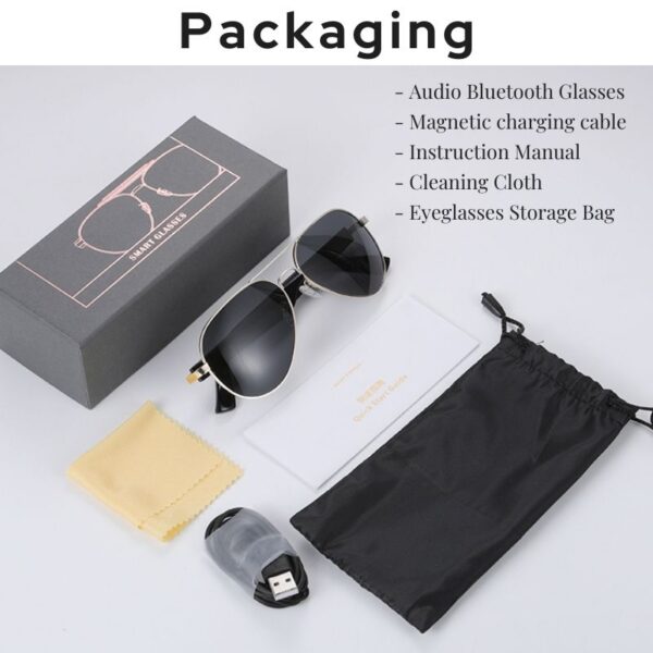 Smart Glasses,Polarized Sunglasses with Bluetooth Speaker,Athletic/Outdoor UV Protection and Voice Control,Unisex - Image 11