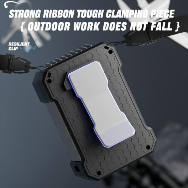 Portable Fan, Mini Waist Fan, Rechargeable Battery, 20H Working Time, 5 Speeds Handsfree Hanging Neck Fan with Light for Camping Outdoor Jobsite - Image 3