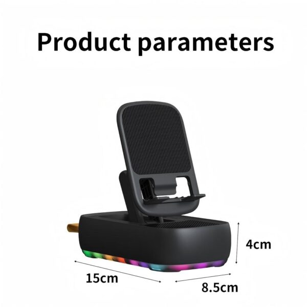 Cell Phone Stand with Wireless Bluetooth Speaker and Anti-Slip Base HD Surround Sound Perfect for Home and Outdoors with Bluetooth Speaker for Desk Compatible with iPhone/ipad/Samsung Galaxy - Image 11